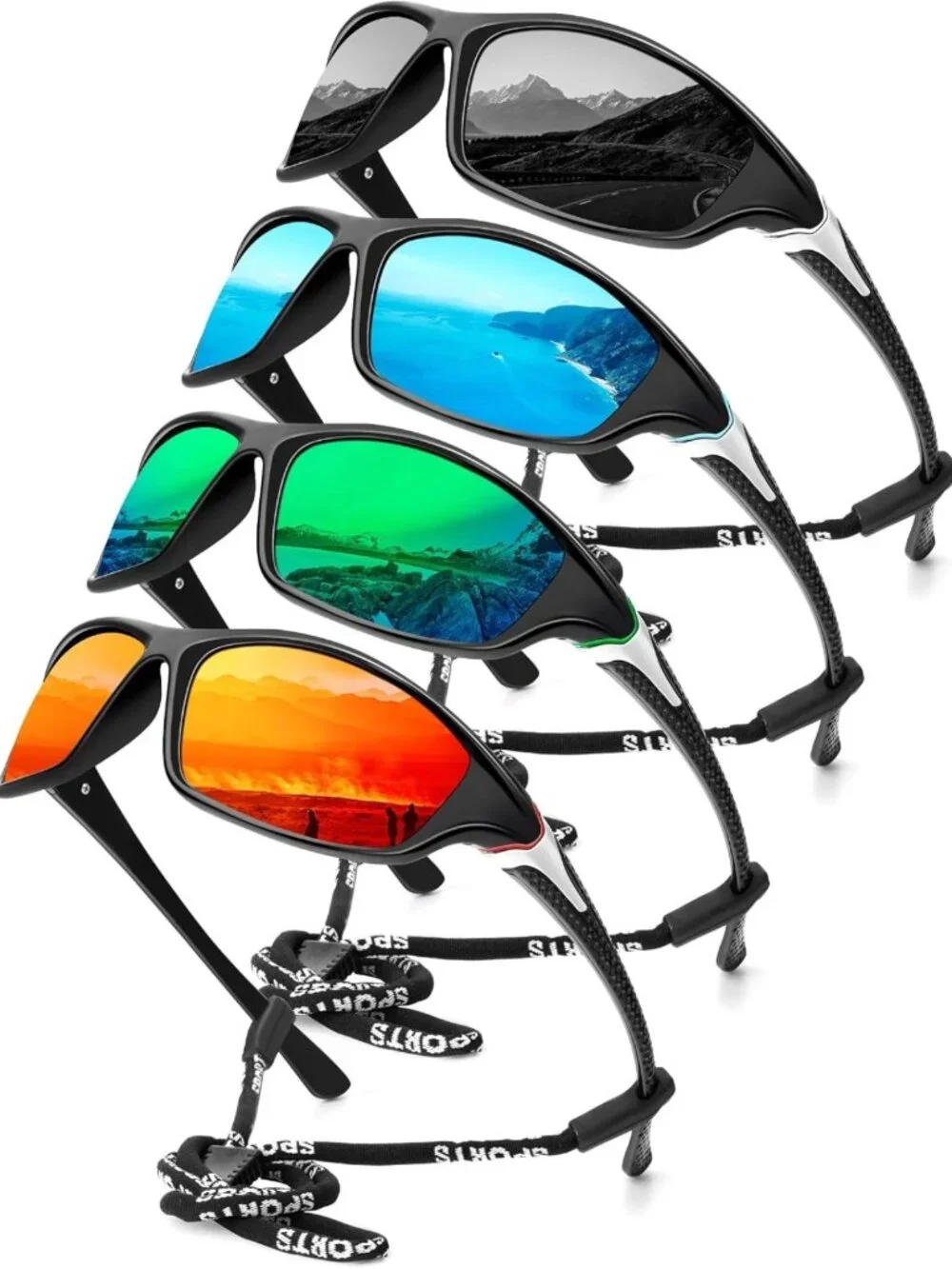 Polarized Sports Sunglasses for Men - UV400 Protection for Fishing, Driving